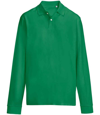SOL'S Unisex Pacific Long Sleeve Piqué Polo Shirt in Kelly Green