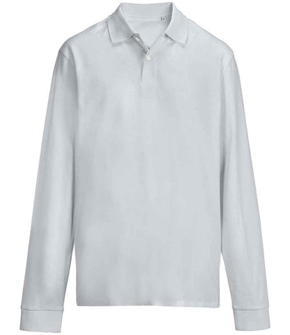 SOL'S Unisex Pacific Long Sleeve Piqué Polo Shirt in Pure Grey