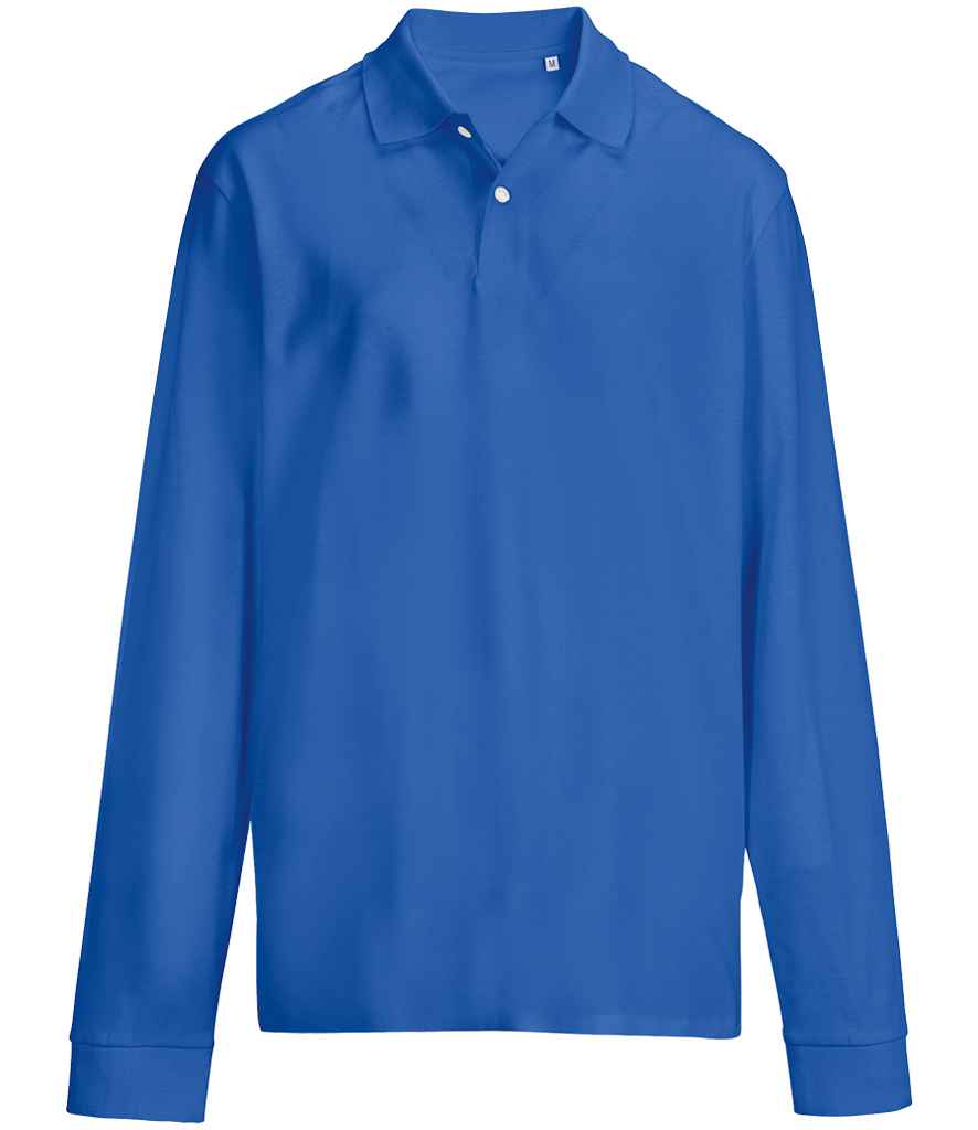 SOL'S Unisex Pacific Long Sleeve Piqué Polo Shirt in Royal Blue