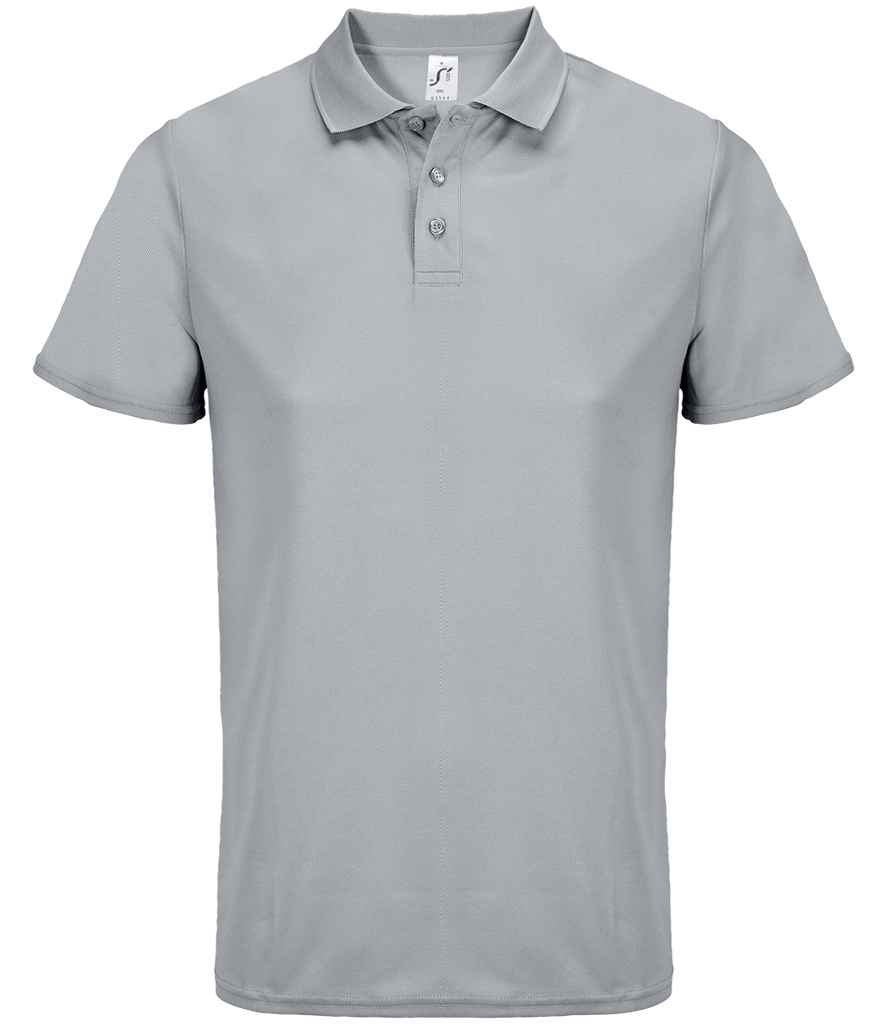 SOL'S Unisex Pitcher Recycled Polyester Piqué Polo Shirt in Pure Grey