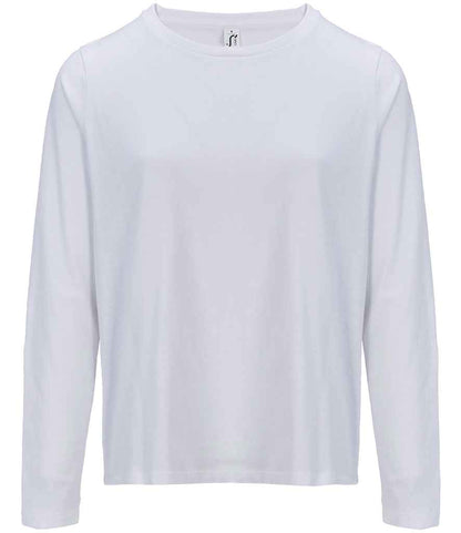 SOL'S Ladies Monarch Long Sleeve T-Shirt in White