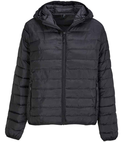 SOL'S Ladies Stream Hooded Jacket in Black