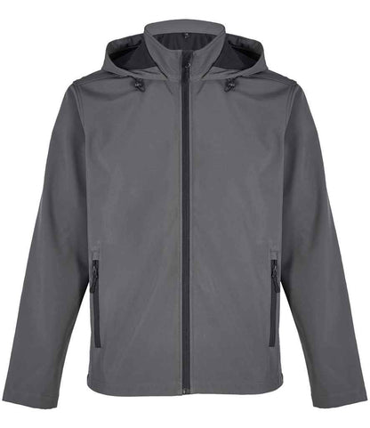 SOL'S Race Hooded Soft Shell Jacket in Charcoal
