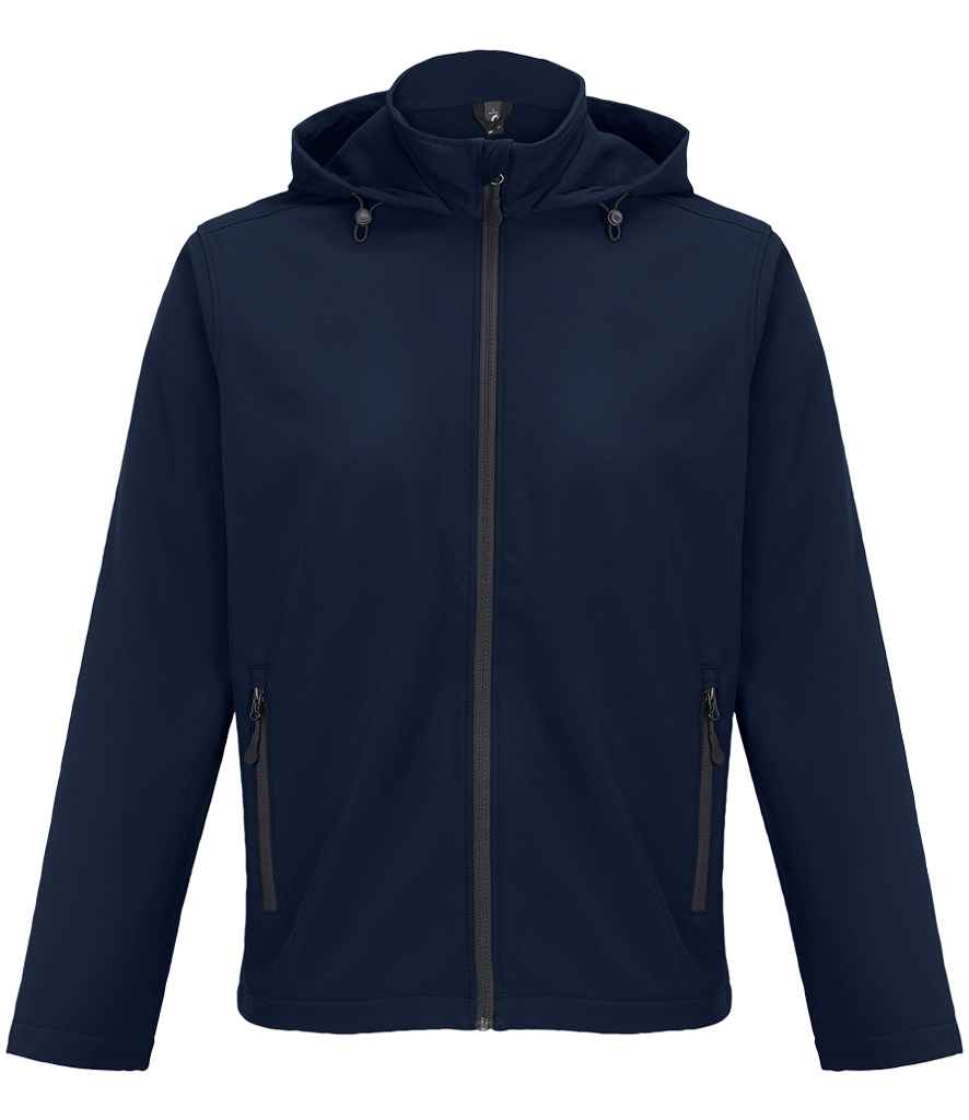 SOL'S Race Hooded Soft Shell Jacket in French Navy