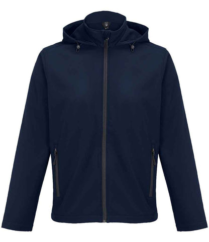 SOL'S Race Hooded Soft Shell Jacket in French Navy