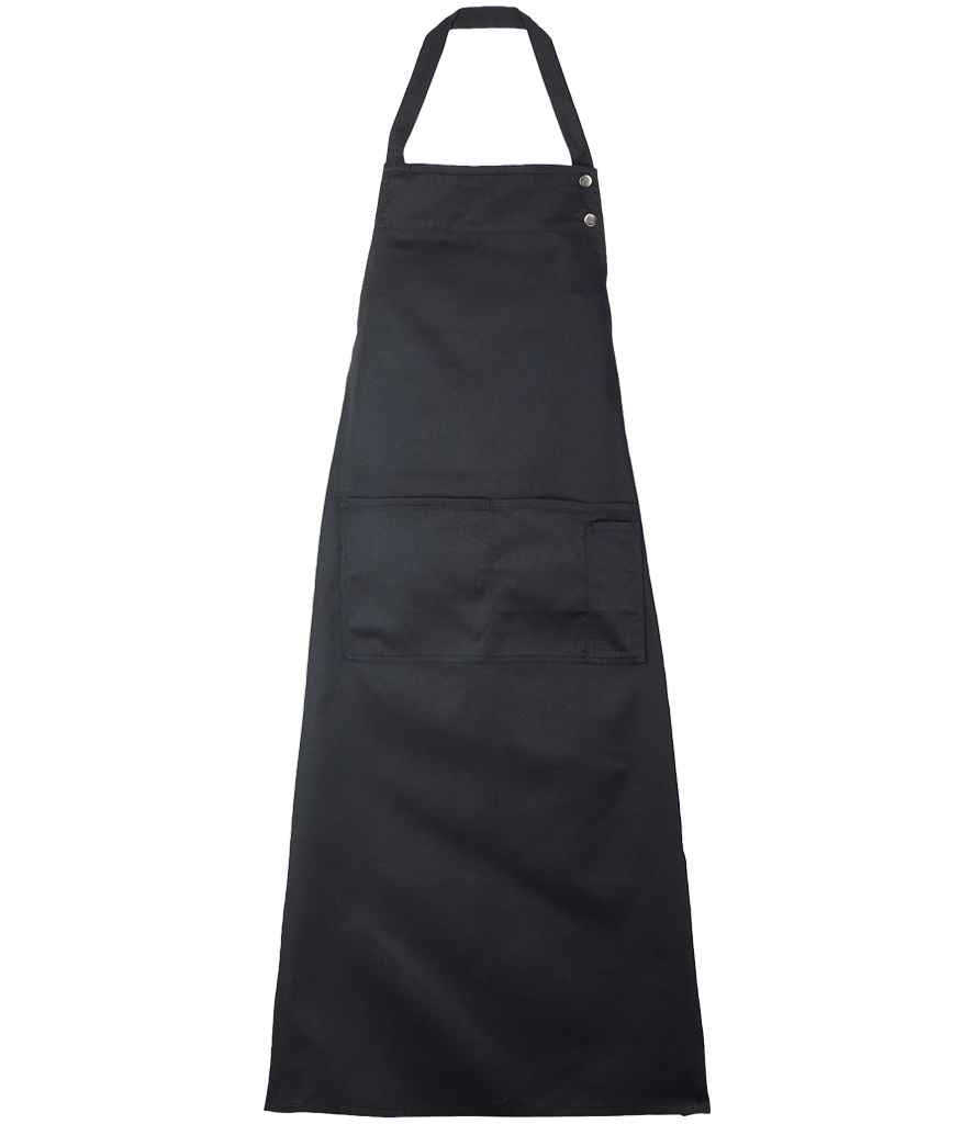 NEOBLU Edgar Poly/Cotton Bib Apron in Deep Black