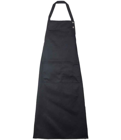 NEOBLU Edgar Poly/Cotton Bib Apron in Deep Black