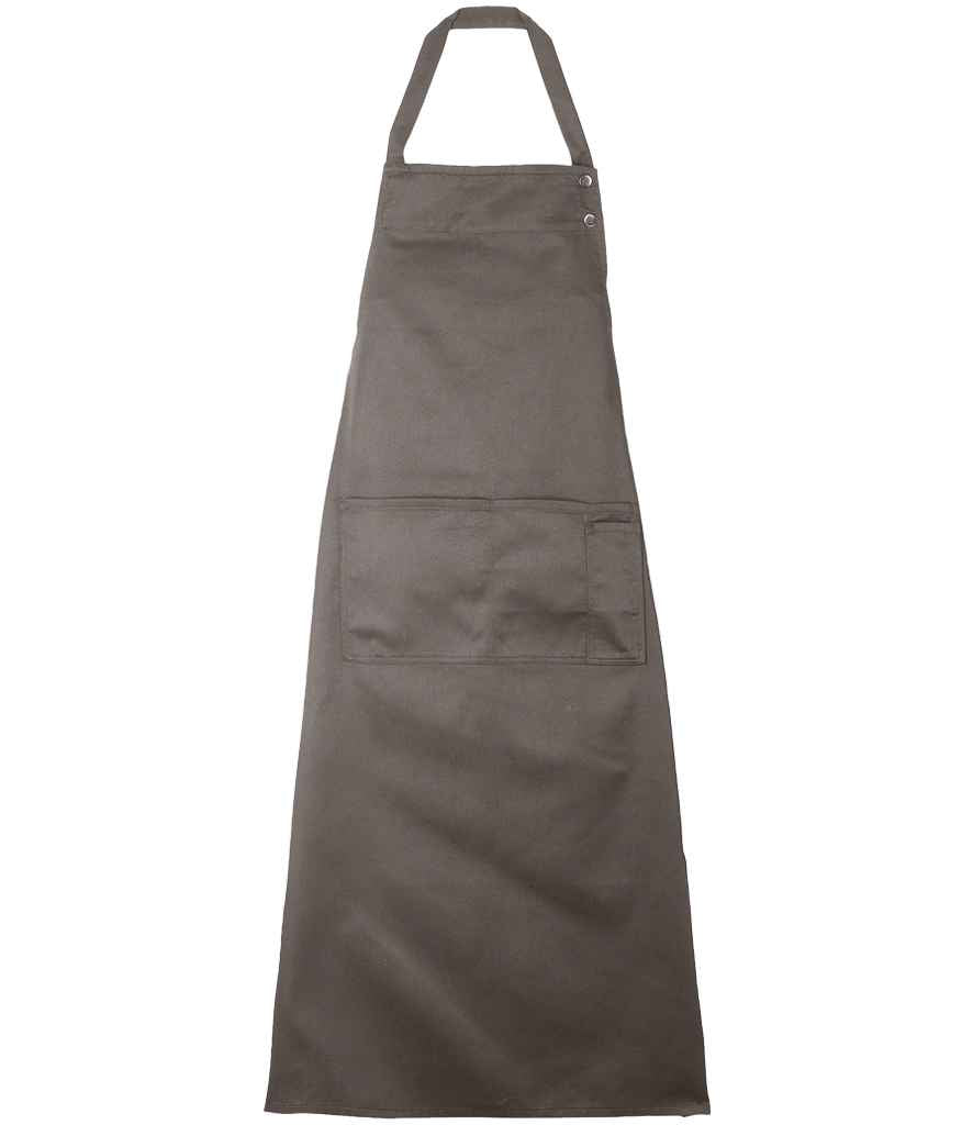 NEOBLU Edgar Poly/Cotton Bib Apron in Soft Grey