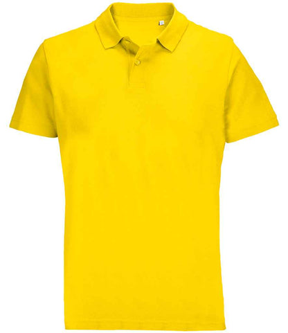 SOL'S Unisex Pulse Twin Piqué Polo Shirt in Gold