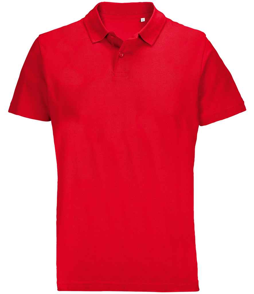 SOL'S Unisex Pulse Twin Piqué Polo Shirt in Red