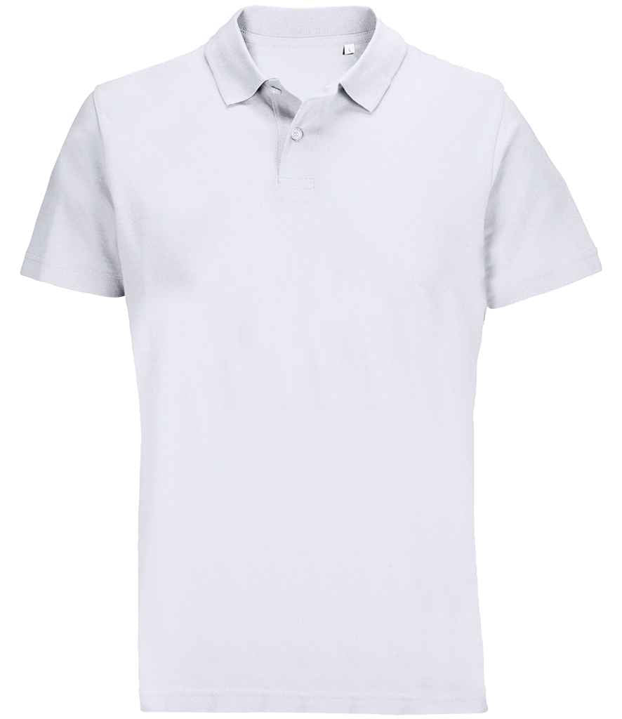 SOL'S Unisex Pulse Twin Piqué Polo Shirt in White