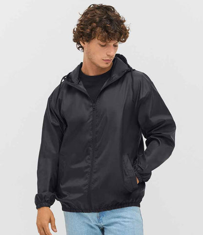 SOL'S Shield Unisex Windbreaker Jacket - Black
