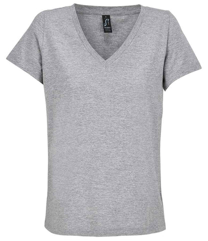 SOL'S Ladies Regent V Neck T-Shirt - Grey Marl