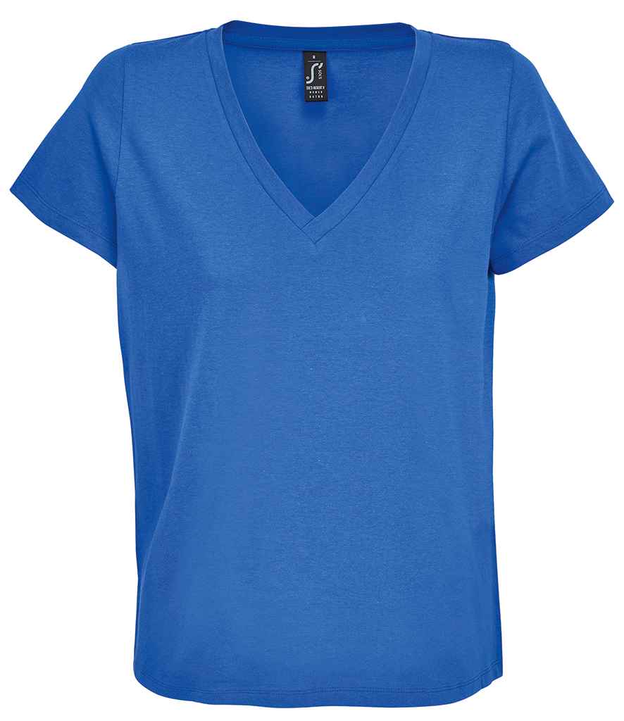 SOL'S Ladies Regent V Neck T-Shirt - Royal Blue