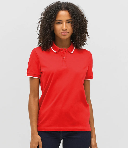 SOL'S Unisex Palermo Polo Shirt - Bright Red/White - Model