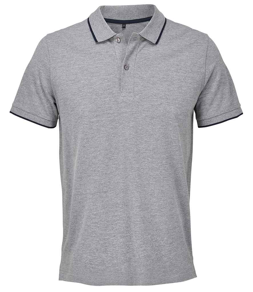 SOL'S Unisex Palermo Polo Shirt in Grey Marl/French Navy