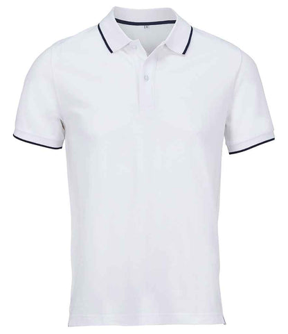 SOL'S Unisex Palermo Polo Shirt in White/French Navy
