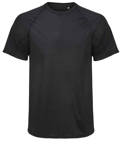 SOL'S Vortex Ripstop Performance T-Shirt in Black