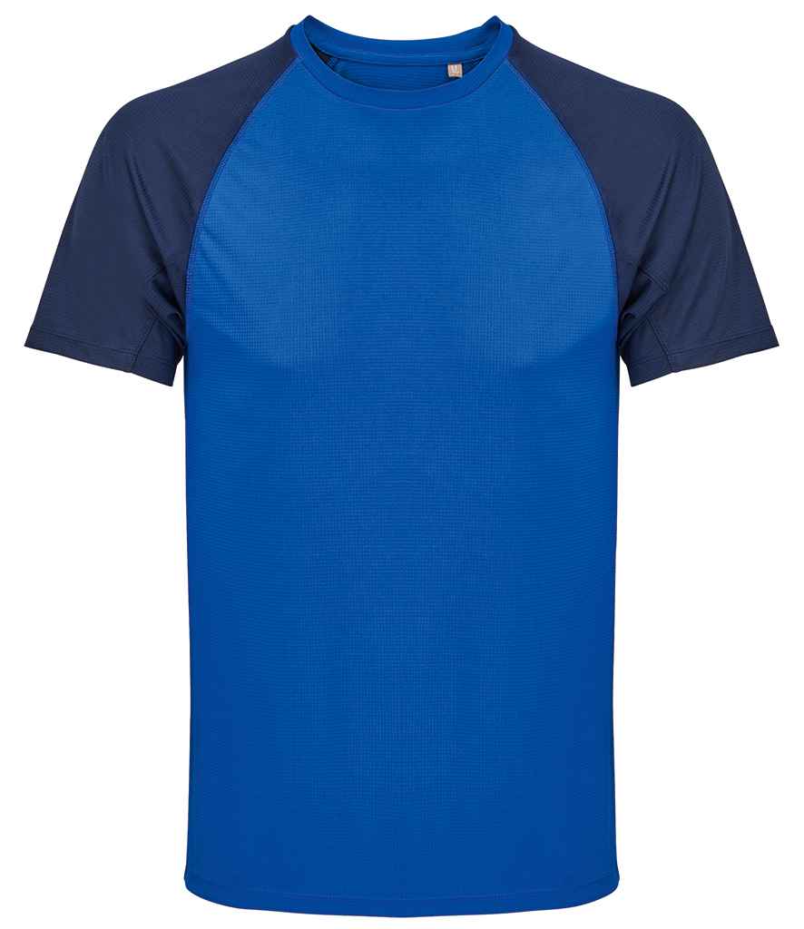 SOL'S Vortex Ripstop Performance T-Shirt - French Navy/Royal Blue