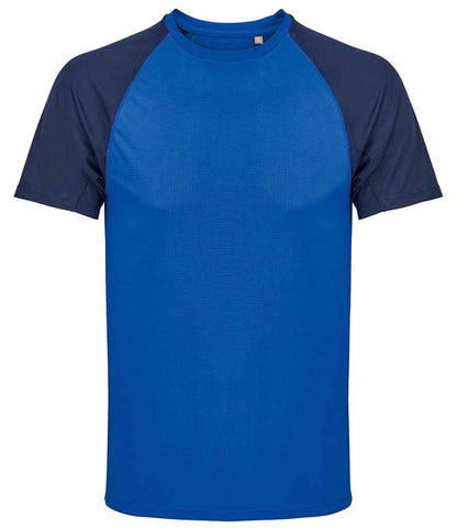 SOL'S Vortex Ripstop Performance T-Shirt - French Navy/Royal Blue