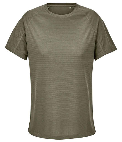 SOL'S Ladies Vortex Ripstop Performance T-Shirt - Army