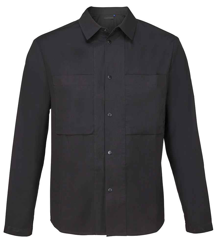 NEOBLU Unisex Madden Overshirt in Deep Black