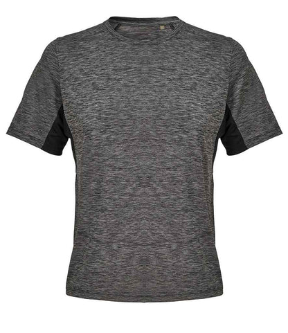SOL'S Unisex Storm Performance T-Shirt - Black Marl/Black