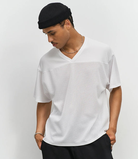 SOL'S Unisex Nino V Neck T-Shirt - White - Model