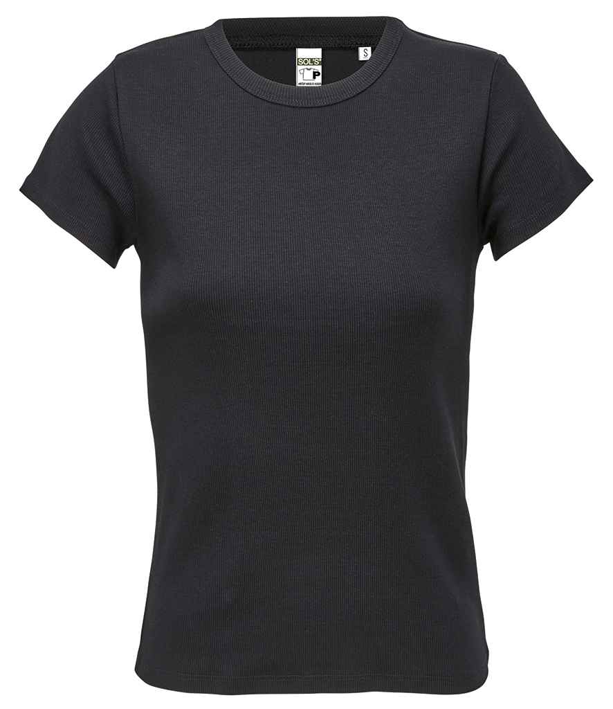 SOL'S Ladies Sara T-Shirt in Deep Black
