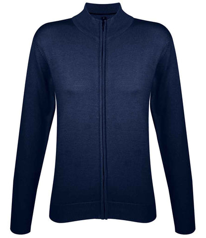 SOL'S Ladies Gordon Full Zip Cotton Acrylic Cardigan in Navy