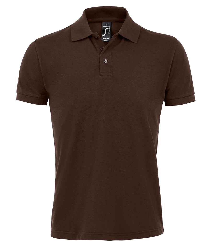 SOL'S Prime Poly/Cotton Piqué Polo Shirt in Chocolate
