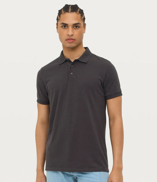 SOL'S Prime Poly/Cotton Piqué Polo Shirt - Dark Grey - Model