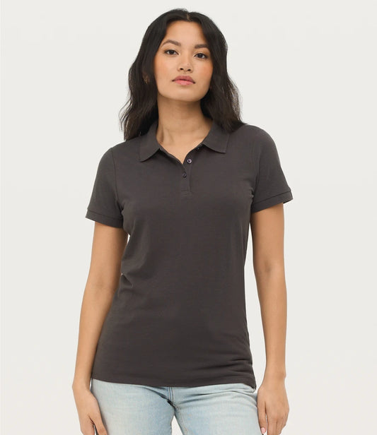 SOL'S Ladies Prime Poly/Cotton Piqué Polo Shirt - Dark Grey - Model