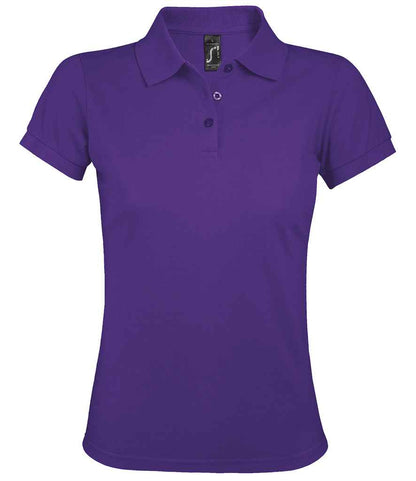 SOL'S Ladies Prime Poly/Cotton Piqué Polo Shirt in Dark Purple