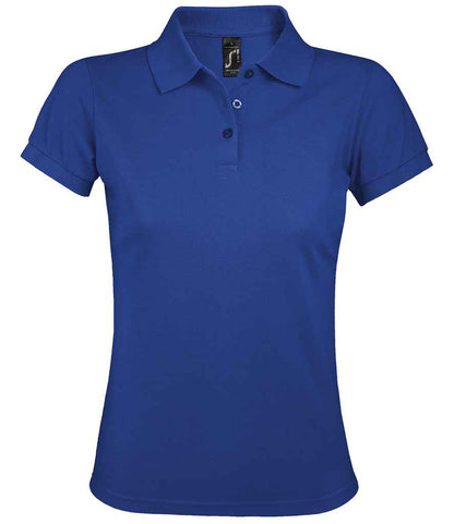 SOL'S Ladies Prime Poly/Cotton Piqué Polo Shirt in Royal Blue