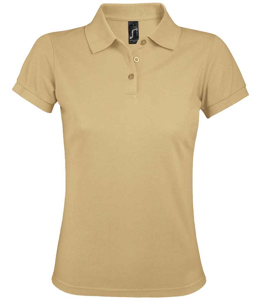 SOL'S Ladies Prime Poly/Cotton Piqué Polo Shirt in Sand
