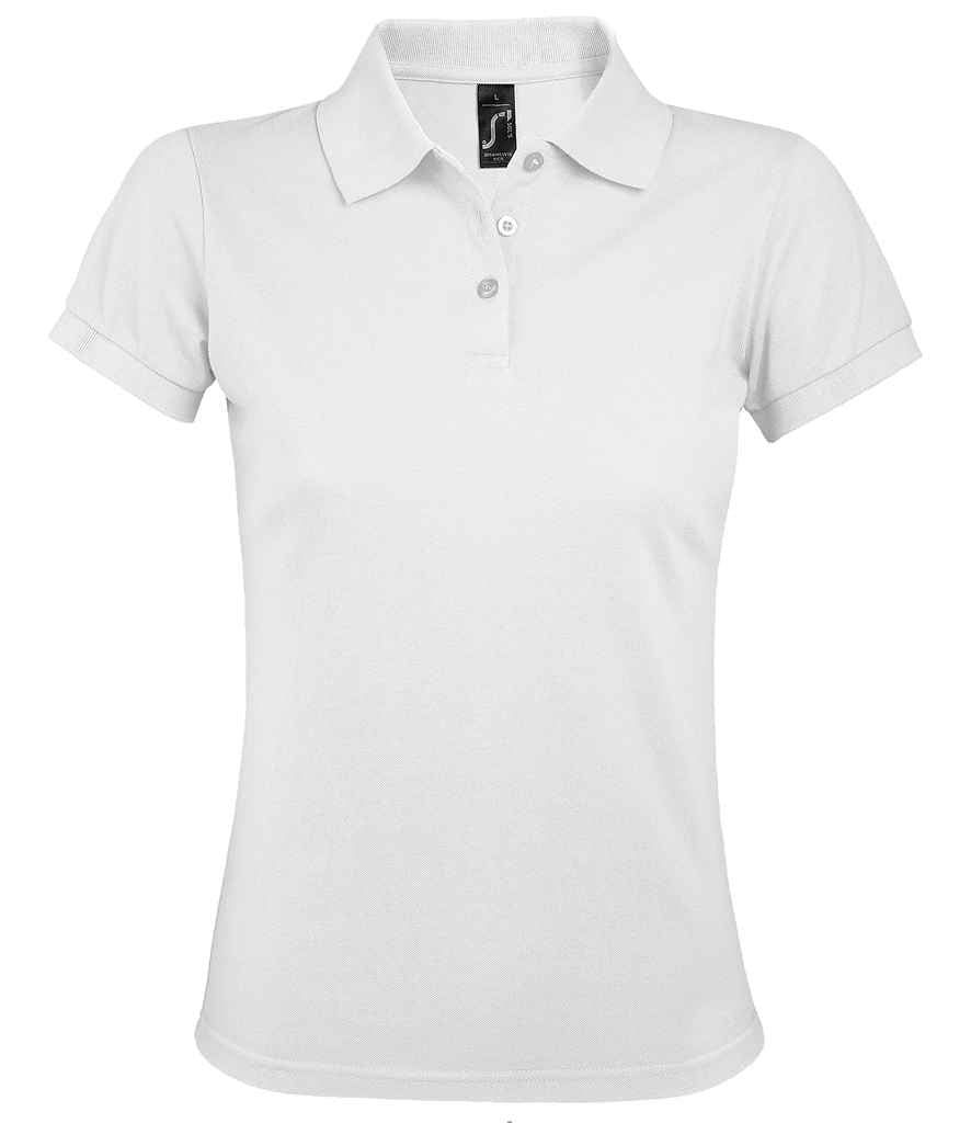 SOL'S Ladies Prime Poly/Cotton Piqué Polo Shirt in White