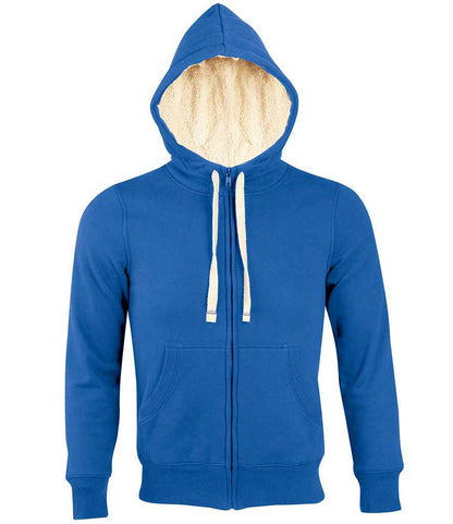 SOL'S Unisex Sherpa Hooded Jacket in Royal Blue