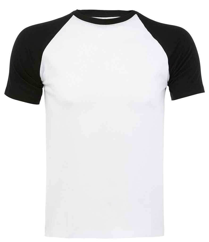 SOL'S Funky Contrast Baseball T-Shirt - White/Black