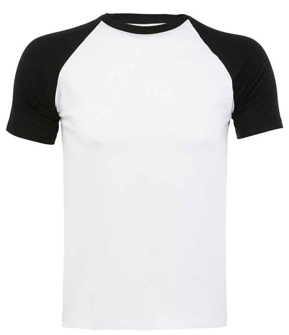 SOL'S Funky Contrast Baseball T-Shirt - White/Black