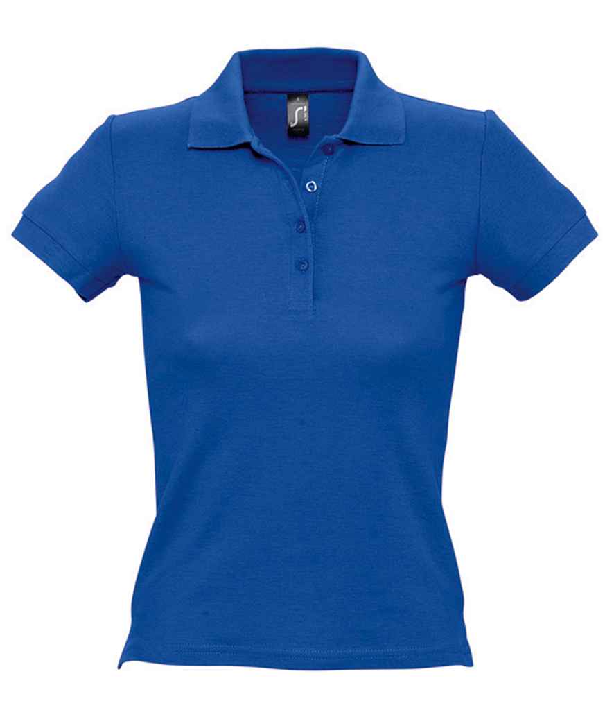 SOL'S Ladies People Cotton Piqué Polo Shirt in Royal Blue