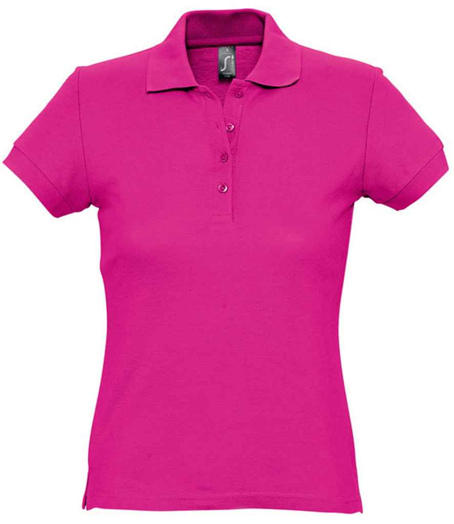 SOL'S Ladies Passion Cotton Piqué Polo Shirt in Fuchsia