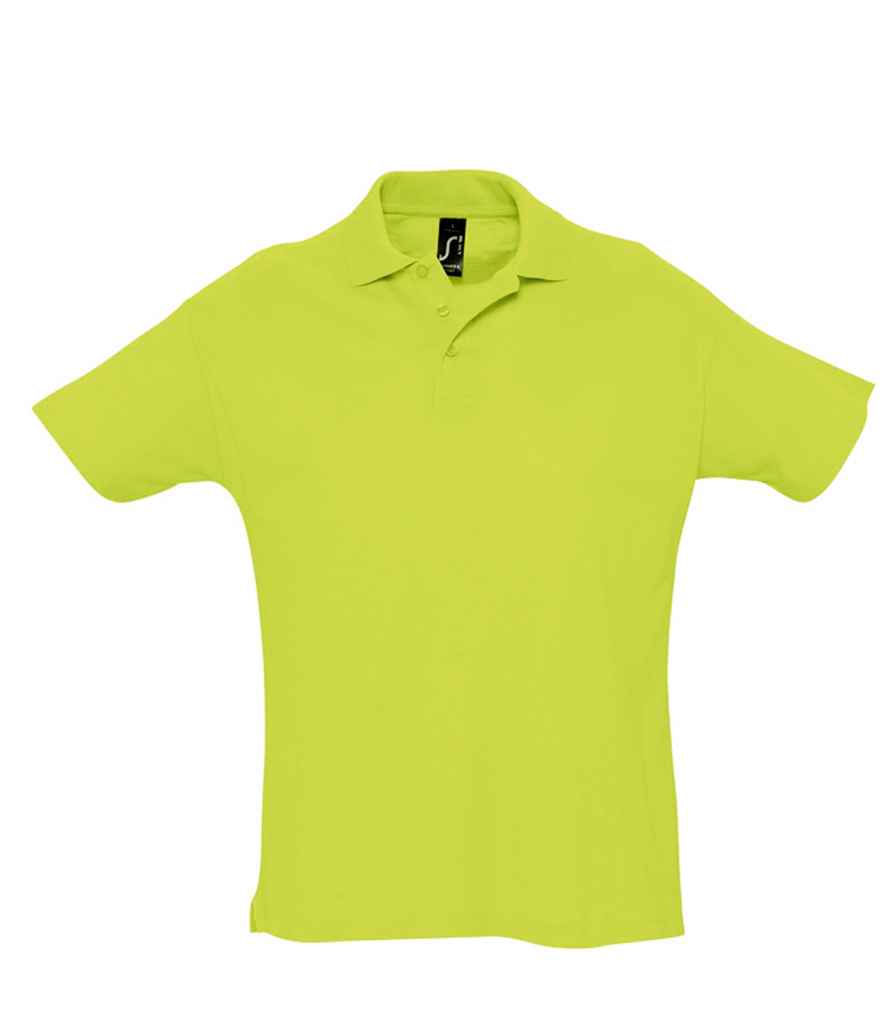 SOL'S Summer II Cotton Piqué Polo Shirt in Apple Green
