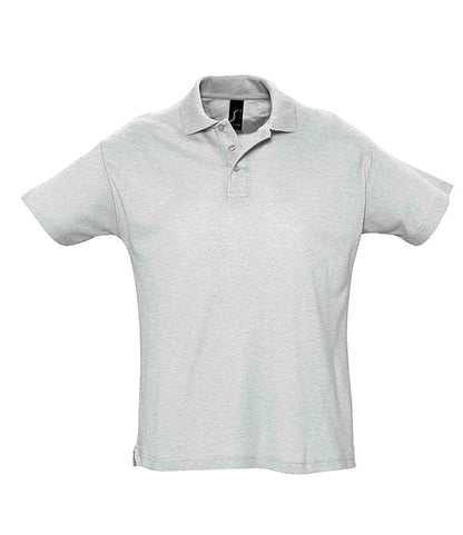 SOL'S Summer II Cotton Piqué Polo Shirt in Ash