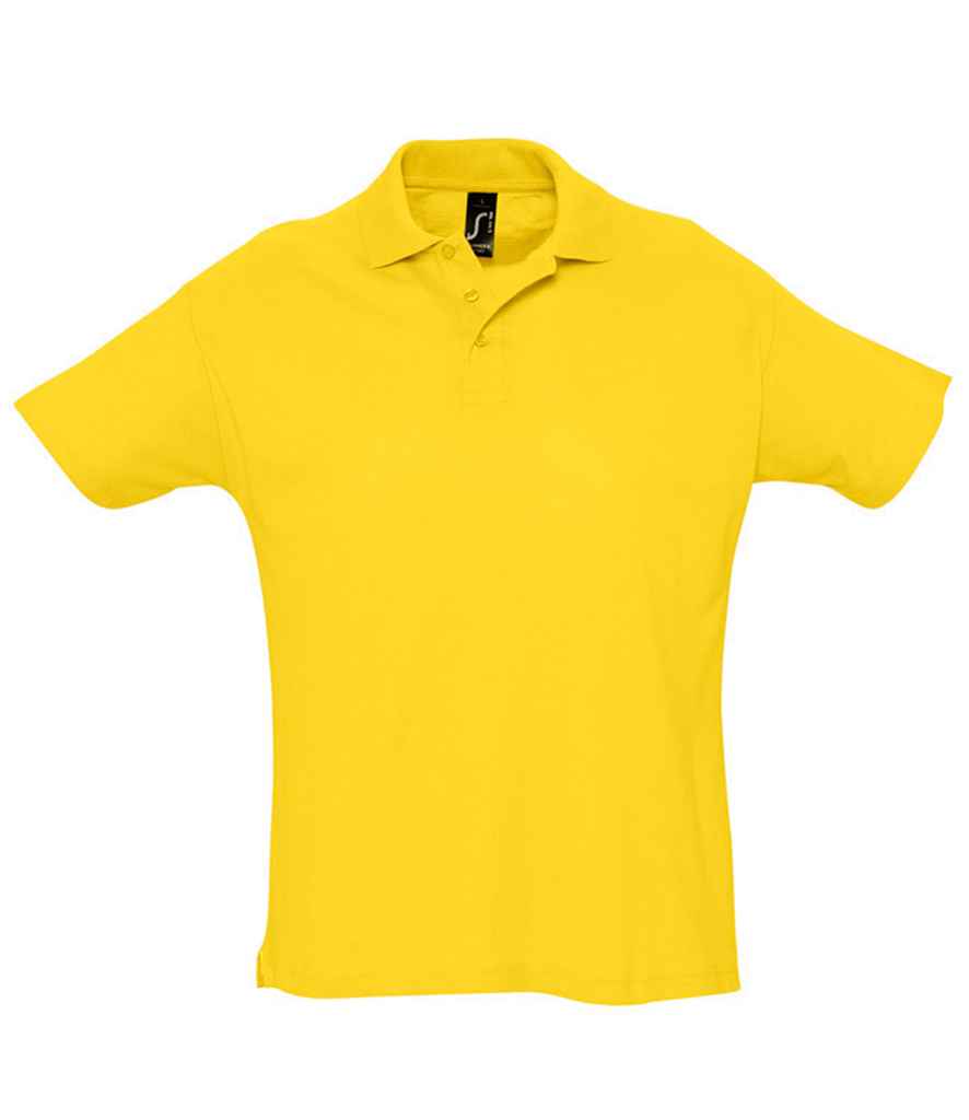 SOL'S Summer II Cotton Piqué Polo Shirt in Gold