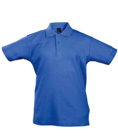 SOL'S Kids Summer II Cotton Piqué Polo Shirt in Royal Blue