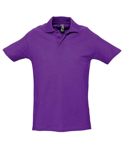 SOL'S Spring II Heavy Cotton Piqué Polo Shirt in Dark Purple