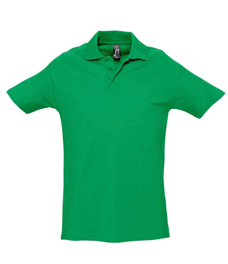 SOL'S Spring II Heavy Cotton Piqué Polo Shirt in Kelly Green