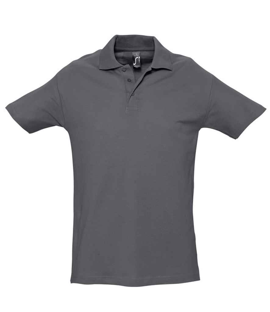 SOL'S Spring II Heavy Cotton Piqué Polo Shirt in Mouse Grey