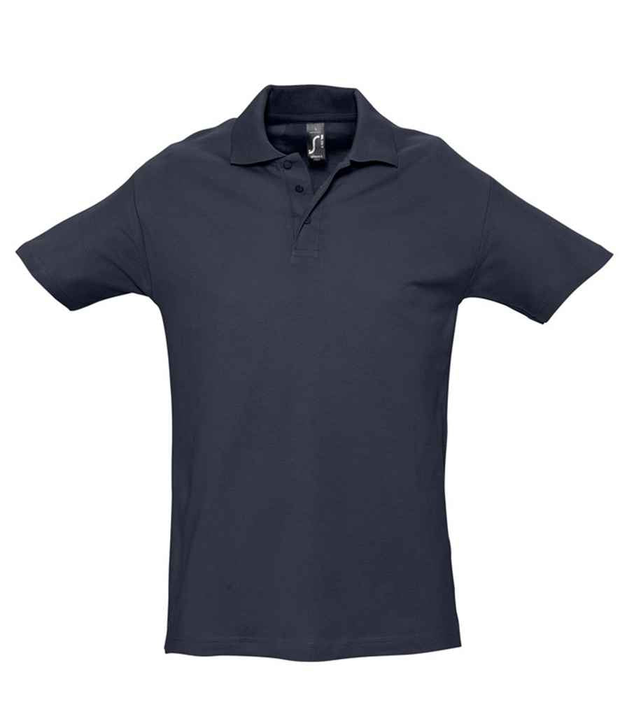 SOL'S Spring II Heavy Cotton Piqué Polo Shirt in Navy